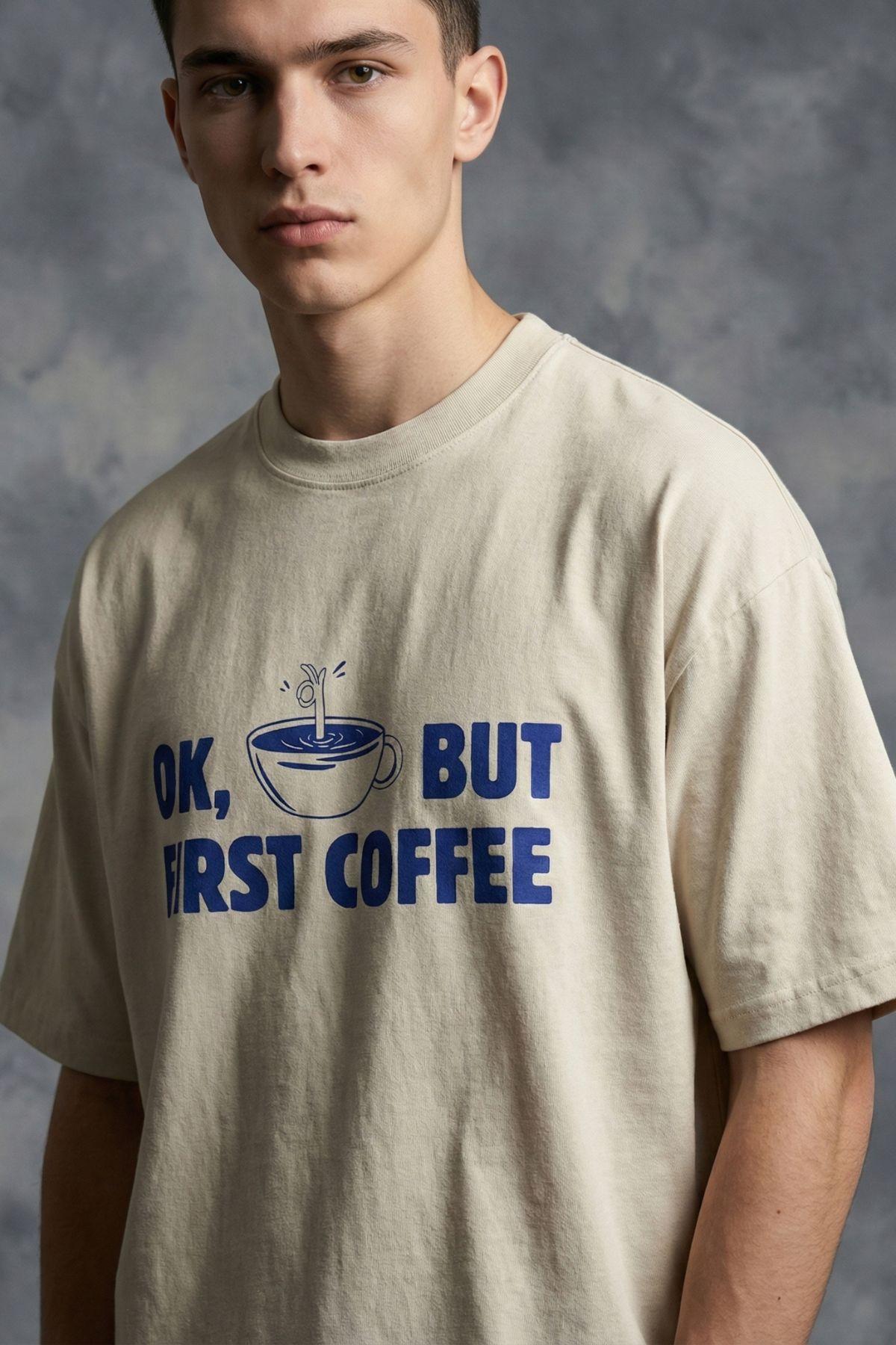 BUT FIRST COFFEE Oversized Tee