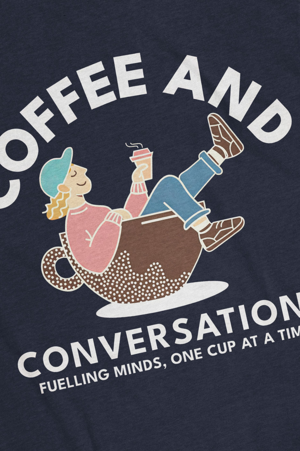 COFFEE AND CONVERSATIONS BOXY TEE