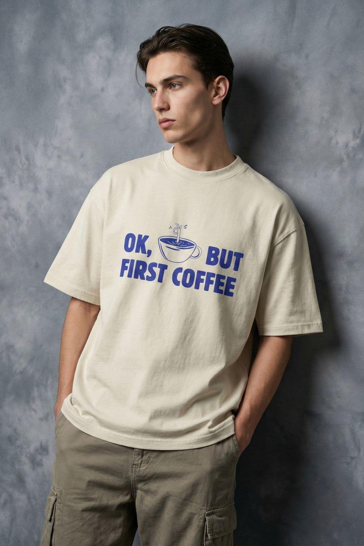 BUT FIRST COFFEE Oversized Tee