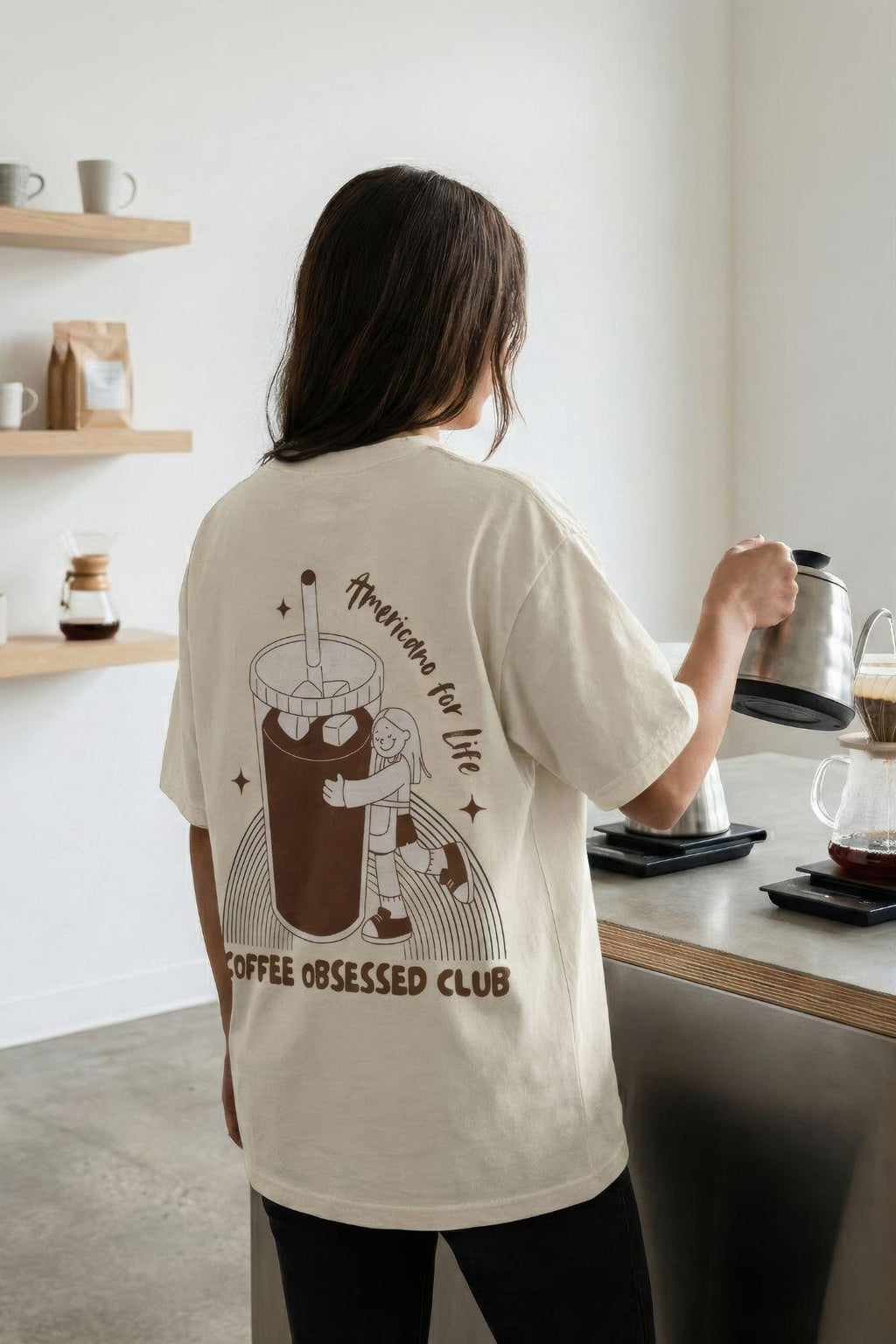 COFFEE OBSESSED Oversized Tee