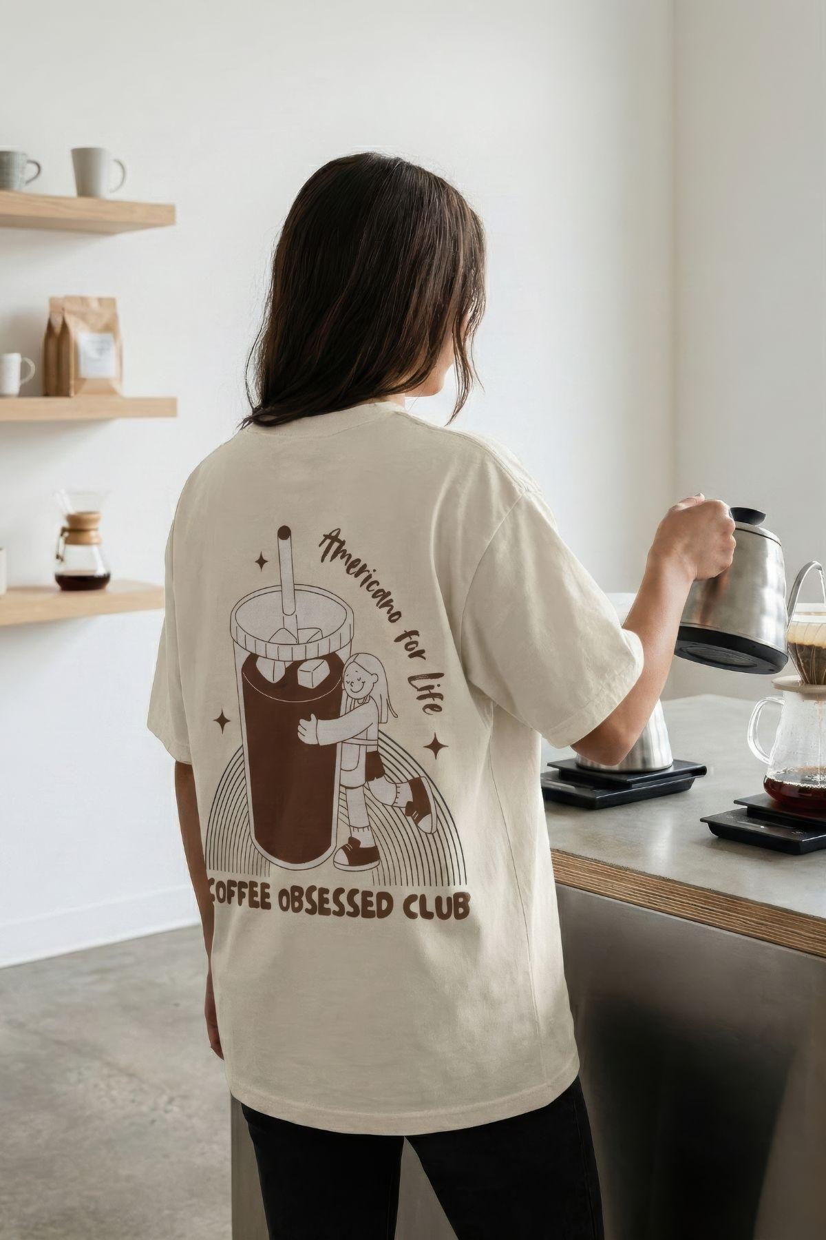 COFFEE OBSESSED Oversized Tee